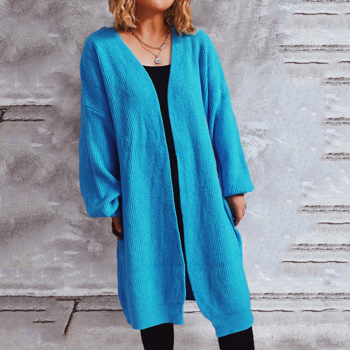 Kvinnors oversized cardigan med djup V-ringning och lös passform Mirla-Eva Jonsson