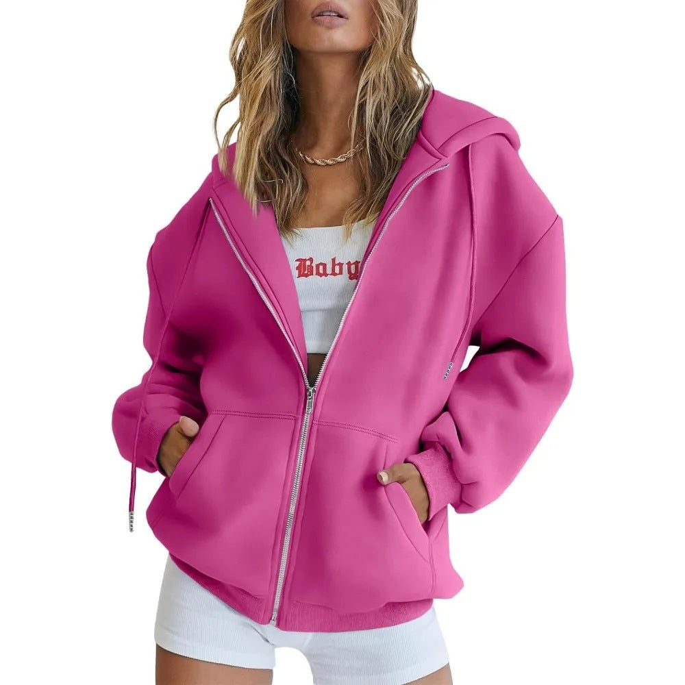 Kvinnors oversized hoodie jacka med praktiska fickor Mirla-Eva Jonsson