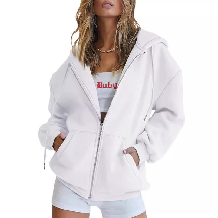 Kvinnors oversized hoodie jacka med praktiska fickor Mirla-Eva Jonsson