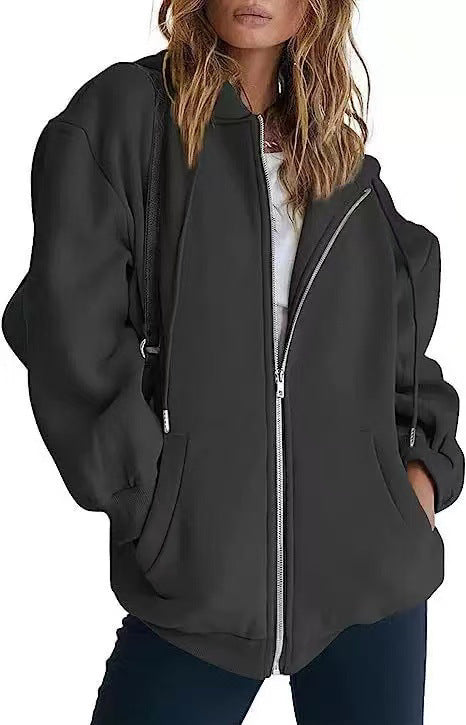 Kvinnors oversized hoodie jacka med praktiska fickor Mirla-Eva Jonsson