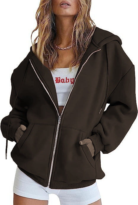 Kvinnors oversized hoodie jacka med praktiska fickor Mirla-Eva Jonsson