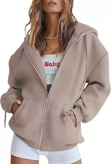 Kvinnors oversized hoodie jacka med praktiska fickor Mirla-Eva Jonsson