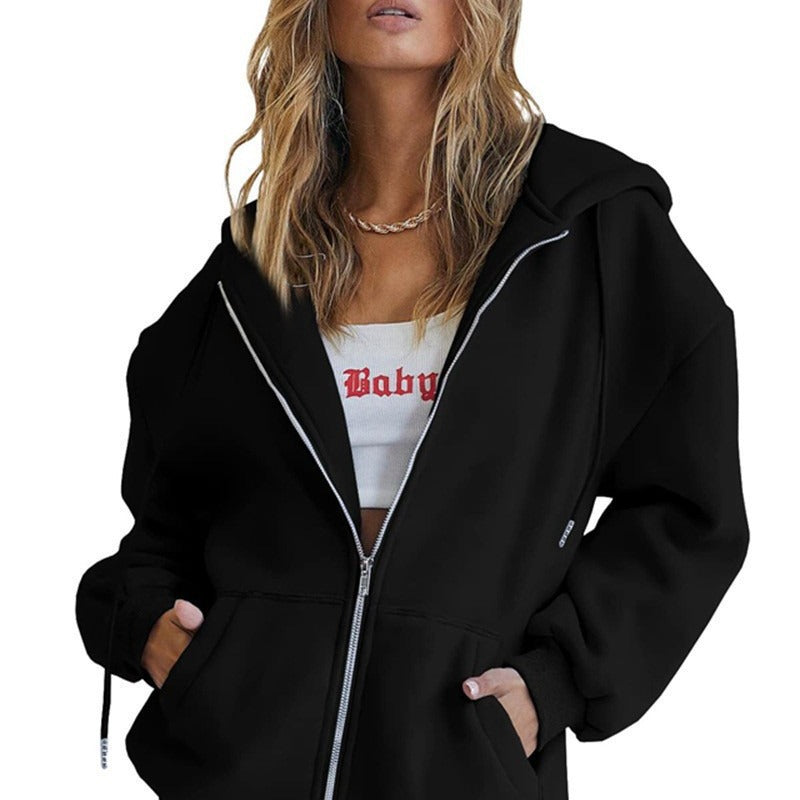 Kvinnors oversized hoodie jacka med praktiska fickor Mirla-Eva Jonsson