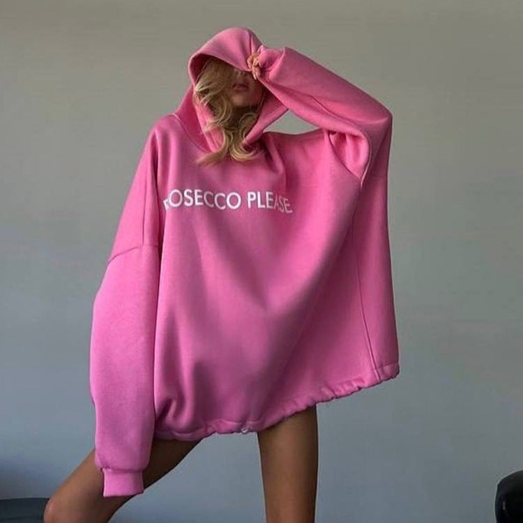 Kvinnors oversized hoodie med justerbar fåll Mirla-Eva Jonsson