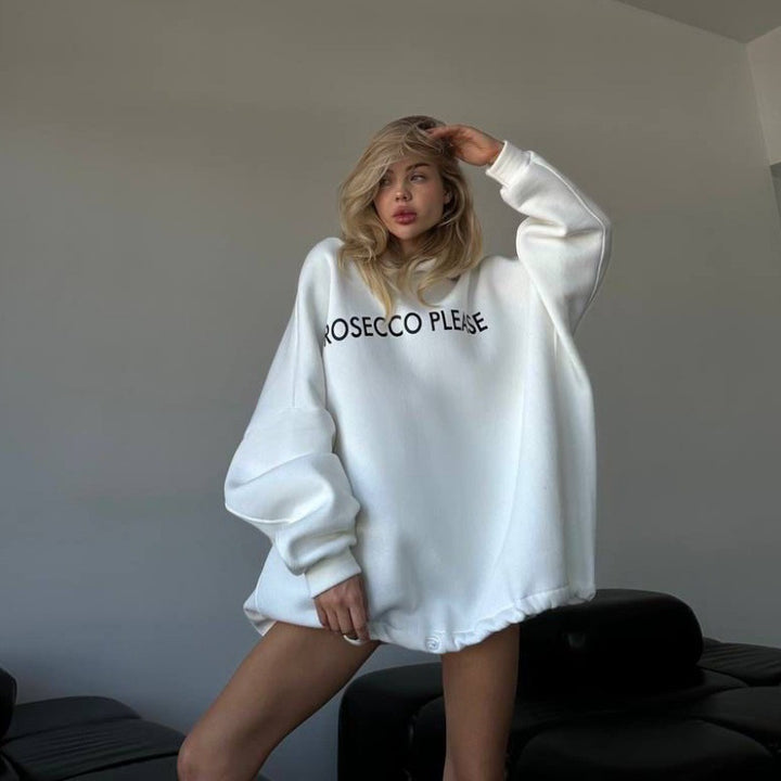 Kvinnors oversized hoodie med justerbar fåll Mirla-Eva Jonsson