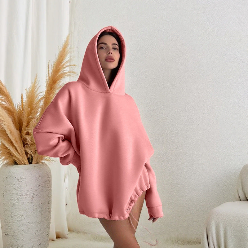Kvinnors oversized hoodie med justerbar midja och känguruficka Mirla-Eva Jonsson