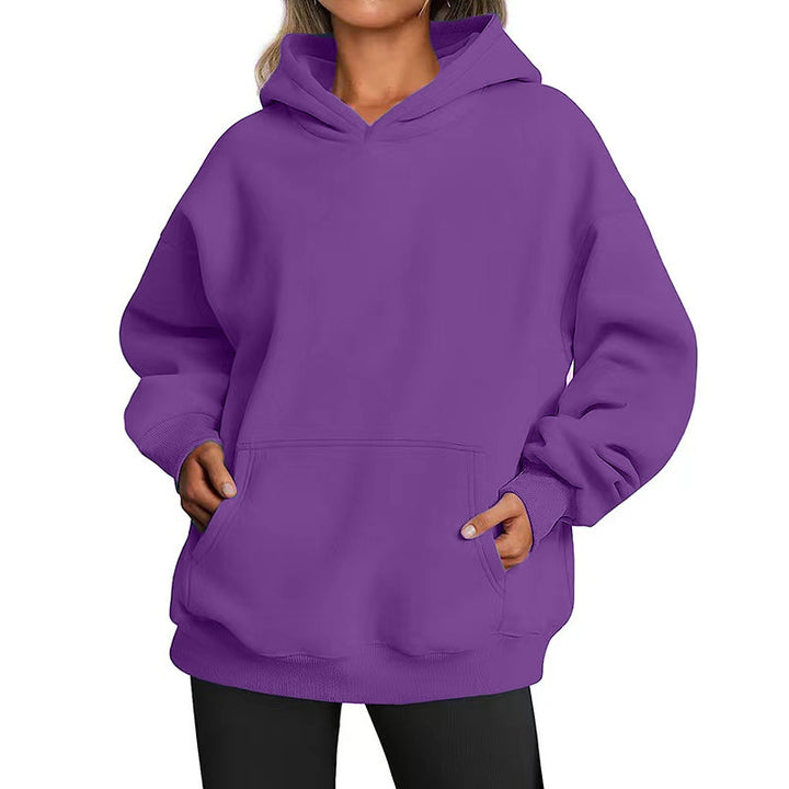Kvinnors oversized hoodie med praktiska kängurufickor och mjukt innerfoder Mirla-Eva Jonsson