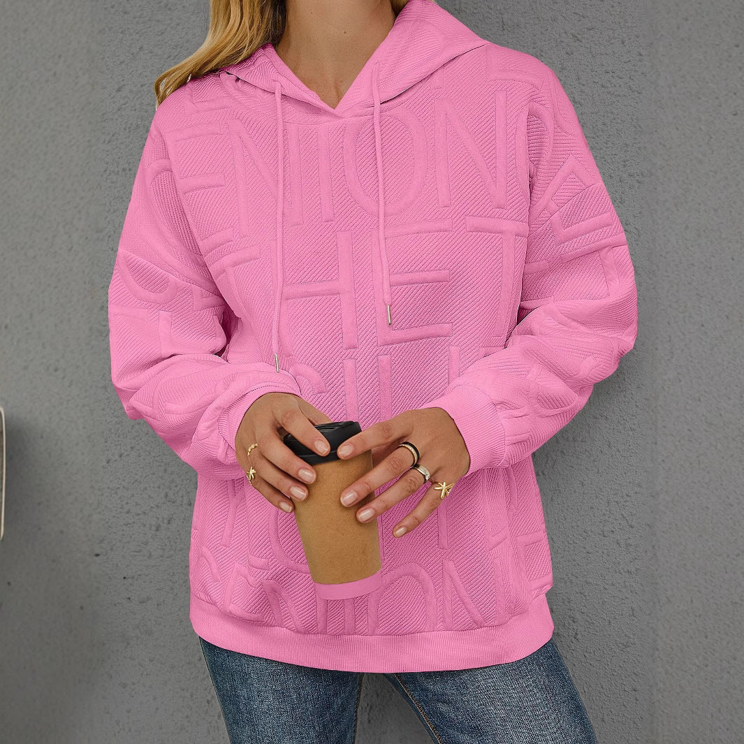 Kvinnors oversized hoodie med texturerad design Mirla-Eva Jonsson