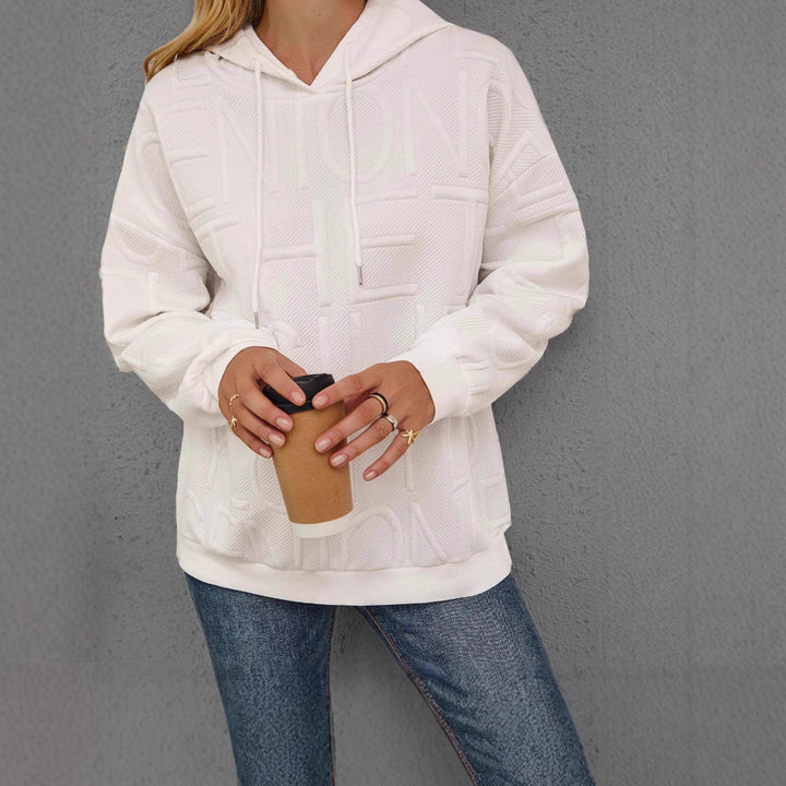 Kvinnors oversized hoodie med texturerad design Mirla-Eva Jonsson