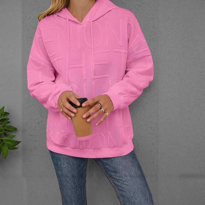 Kvinnors oversized hoodie med texturerad design Mirla-Eva Jonsson