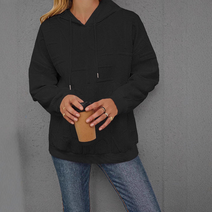 Kvinnors oversized hoodie med texturerad design Mirla-Eva Jonsson