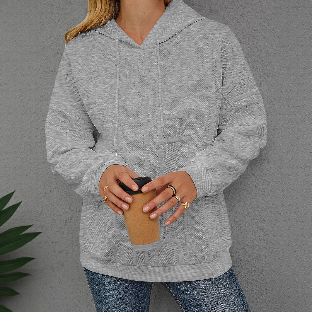 Kvinnors oversized hoodie med texturerad design Mirla-Eva Jonsson