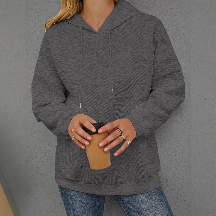 Kvinnors oversized hoodie med texturerad design Mirla-Eva Jonsson