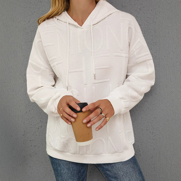 Kvinnors oversized hoodie med texturerad design Mirla-Eva Jonsson