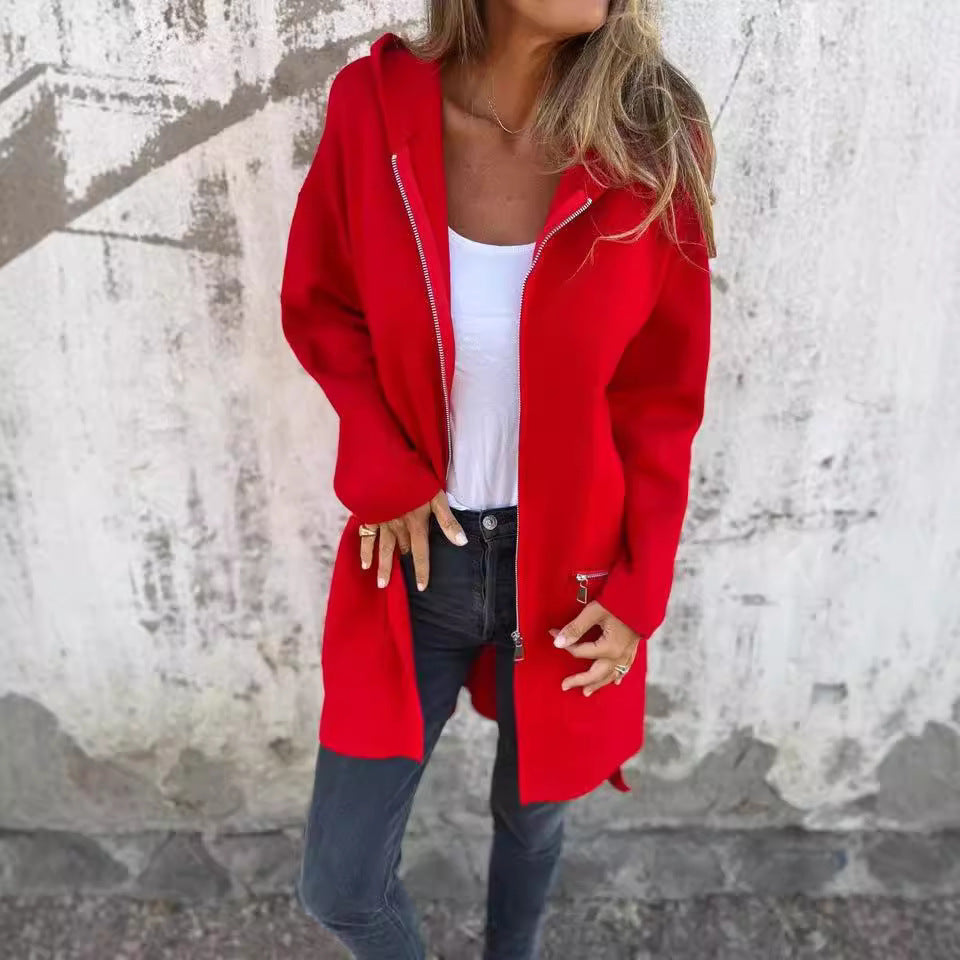 Kvinnors oversized jacka med praktiska fickor med dragkedja Mirla-Eva Jonsson