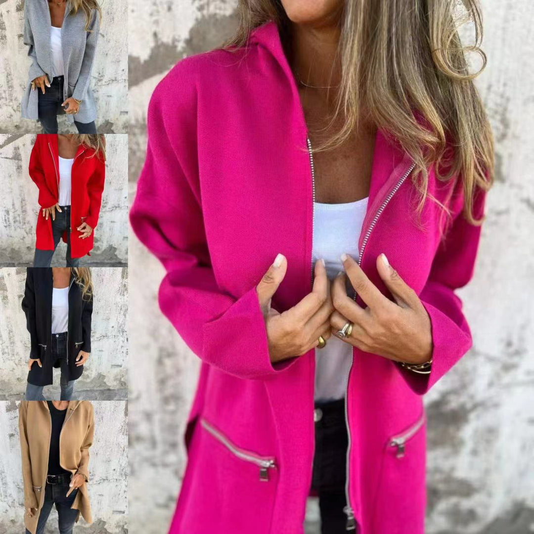 Kvinnors oversized jacka med praktiska fickor med dragkedja Mirla-Eva Jonsson