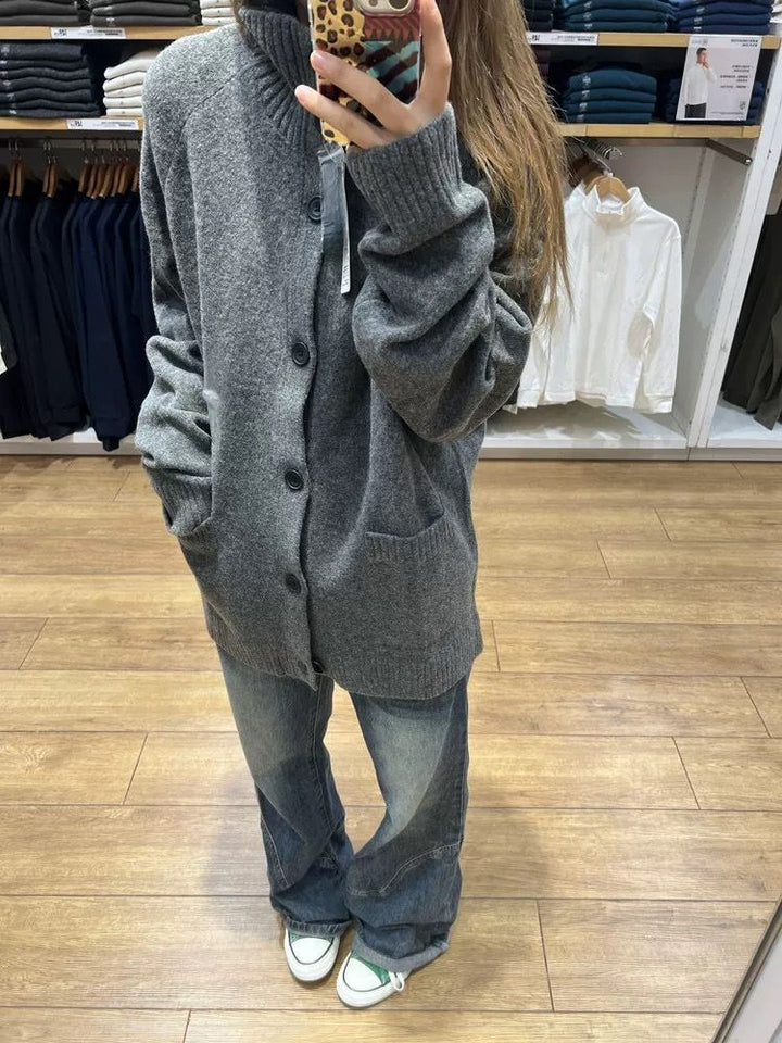 Kvinnors oversized kofta med höga fickor Mirla-Eva Jonsson