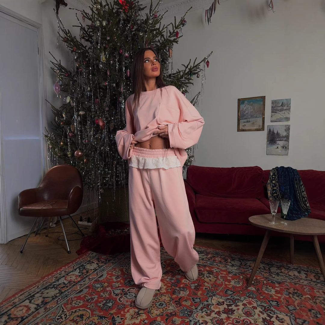 Kvinnors oversized lounge set med mjukt tyg och bekväm passform Mirla-Eva Jonsson