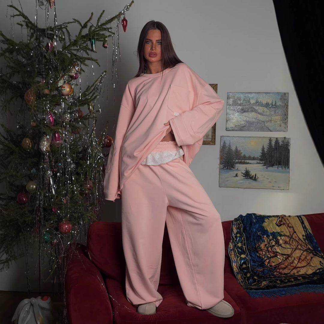 Kvinnors oversized lounge set med mjukt tyg och bekväm passform Mirla-Eva Jonsson