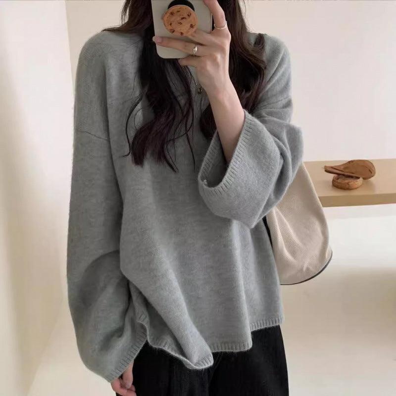 Kvinnors oversized stickad tröja med bred skärning och fint material Mirla-Eva Jonsson