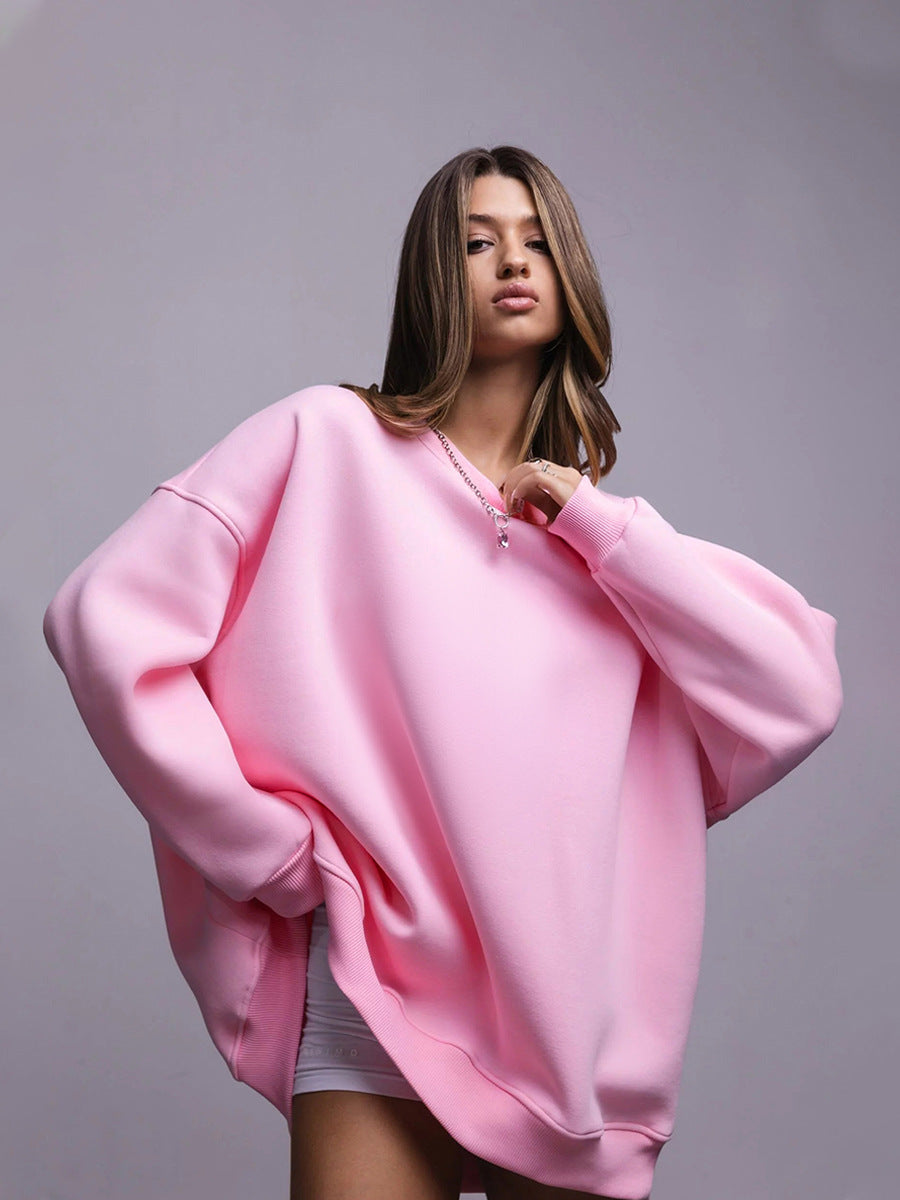 Kvinnors oversized sweatshirt med avslappnad passform och mjukt foder Mirla-Eva Jonsson