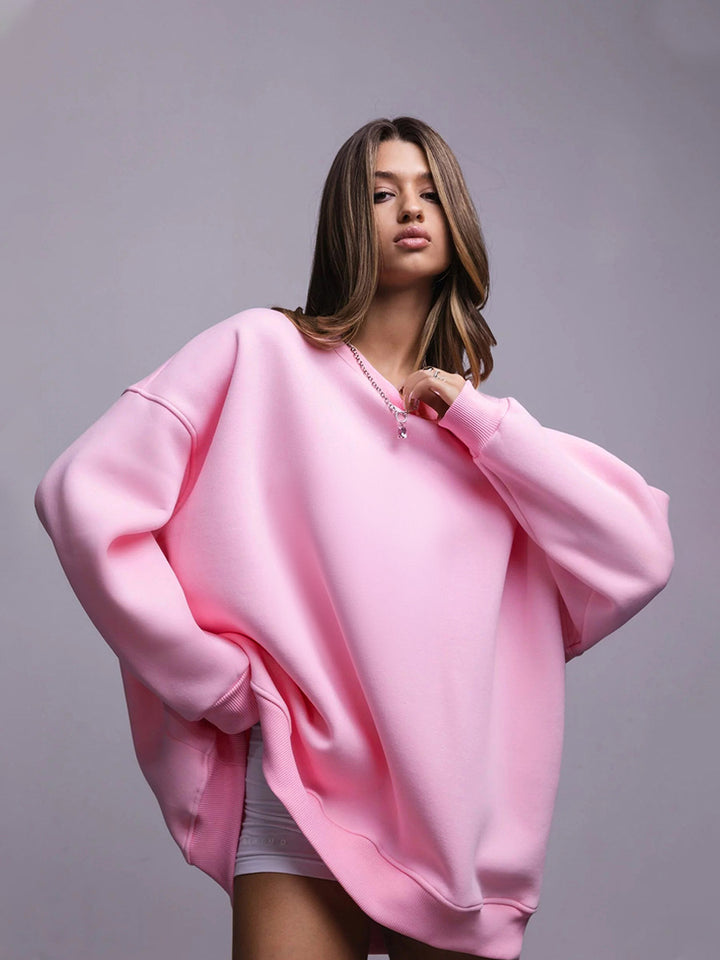 Kvinnors oversized sweatshirt med avslappnad passform och mjukt foder Mirla-Eva Jonsson