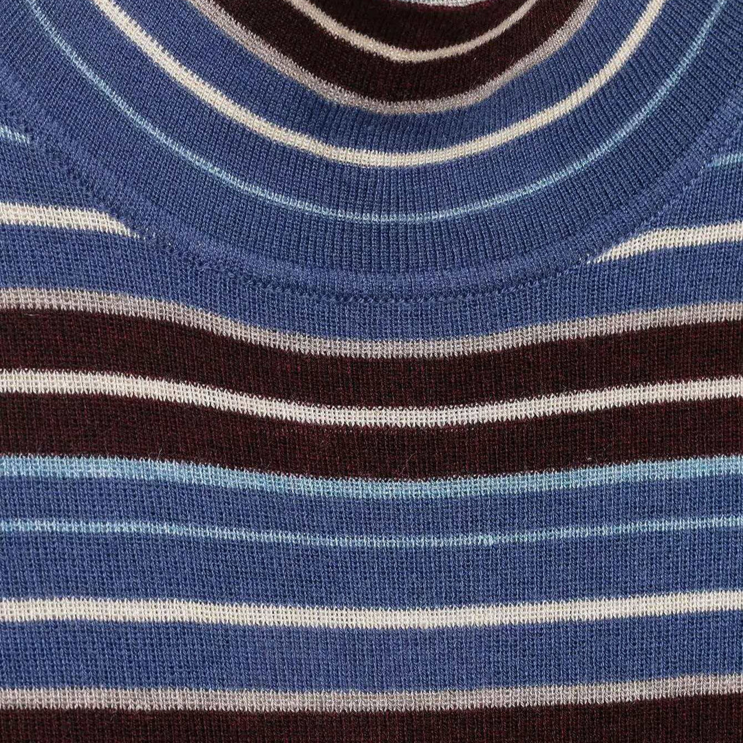 Kvinnors polokragsweater med modeinspirerat randigt mönster Mirla-Eva Jonsson