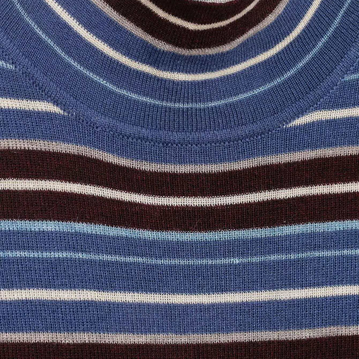 Kvinnors polokragsweater med modeinspirerat randigt mönster Mirla-Eva Jonsson
