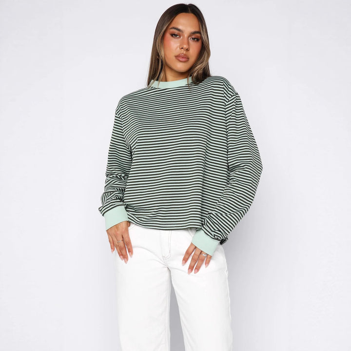 Kvinnors randig Relaxed Fit Pullover Mirla-Eva Jonsson