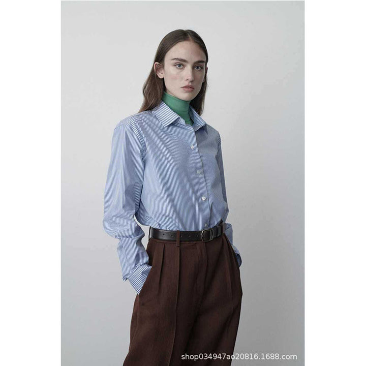 Kvinnors randig blus i modern oversize passform Mirla-Eva Jonsson