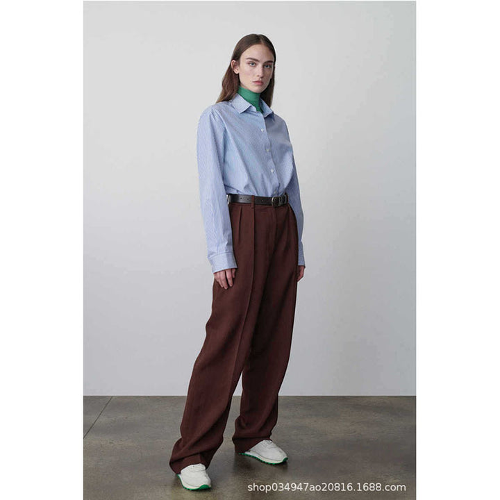 Kvinnors randig blus i modern oversize passform Mirla-Eva Jonsson