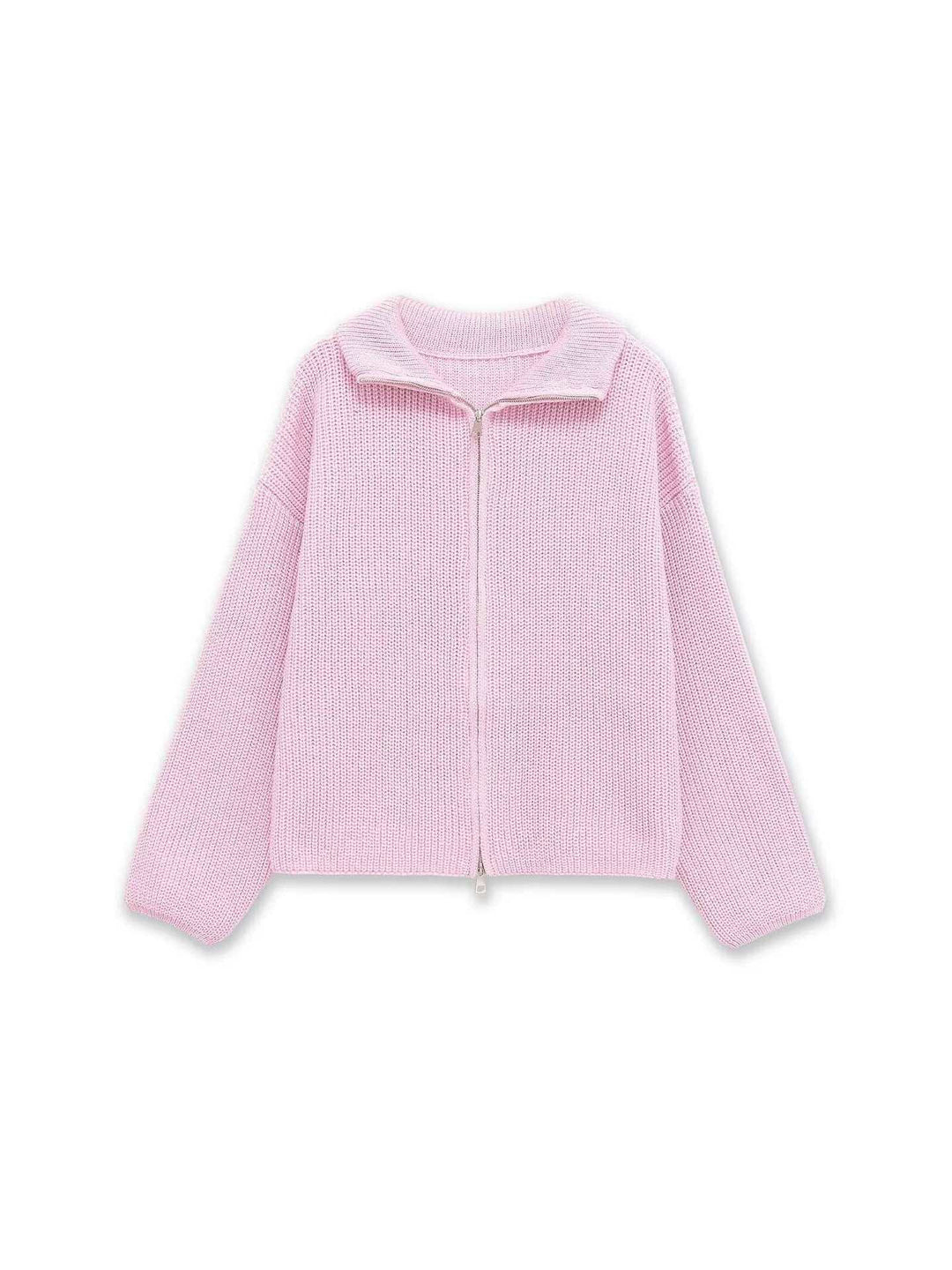 Kvinnors randig cardigan med bekväm huva och dragkedja Mirla-Eva Jonsson
