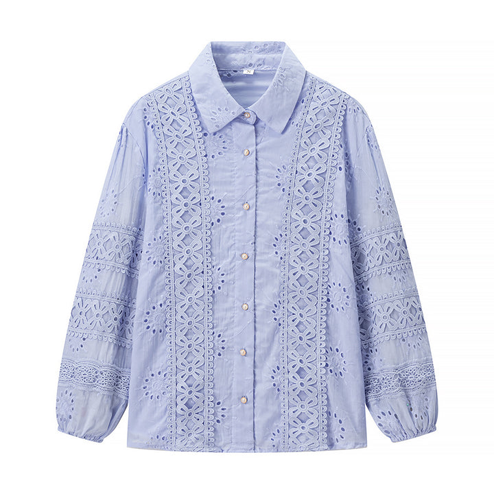 Kvinnors set av blommigt broderad blus och maxikjolar Mirla-Eva Jonsson