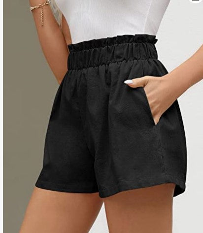 Kvinnors shorts med elastisk midja och sidofickor Mirla-Eva Jonsson