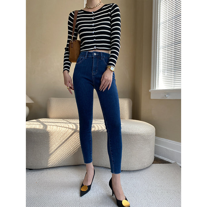 Kvinnors slim fit jeans med hög midja Mirla-Eva Jonsson