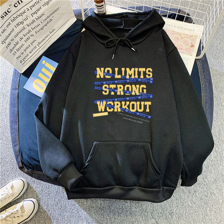 Kvinnors sportig hoodie med motiverande träningstryck Mirla-Eva Jonsson
