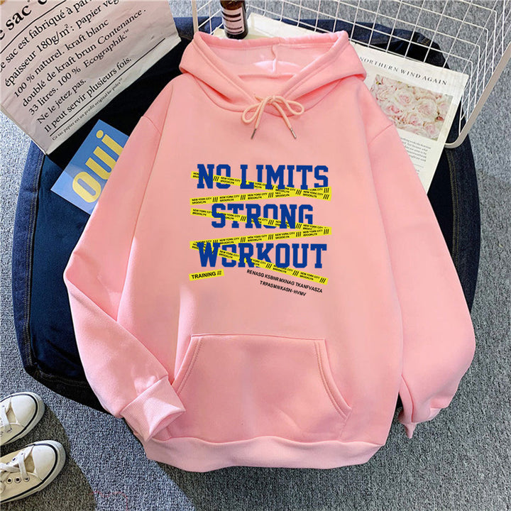 Kvinnors sportig hoodie med motiverande träningstryck Mirla-Eva Jonsson