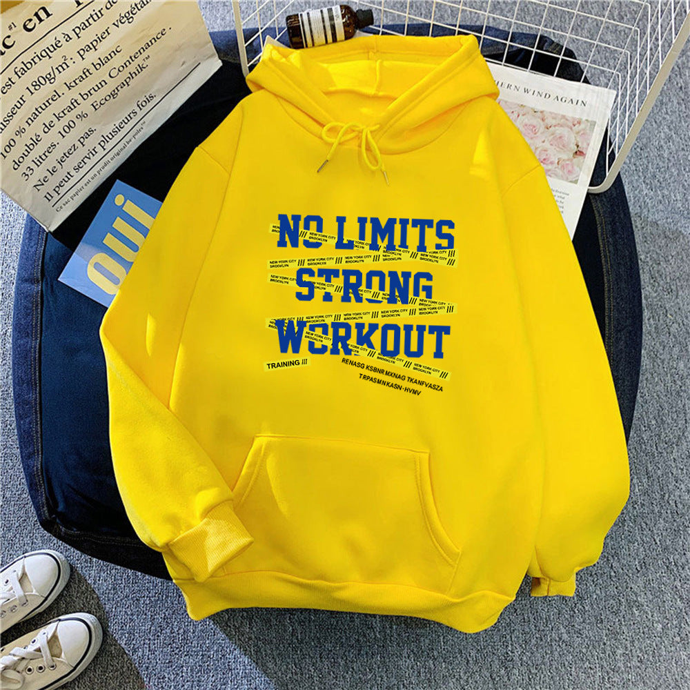 Kvinnors sportig hoodie med motiverande träningstryck Mirla-Eva Jonsson