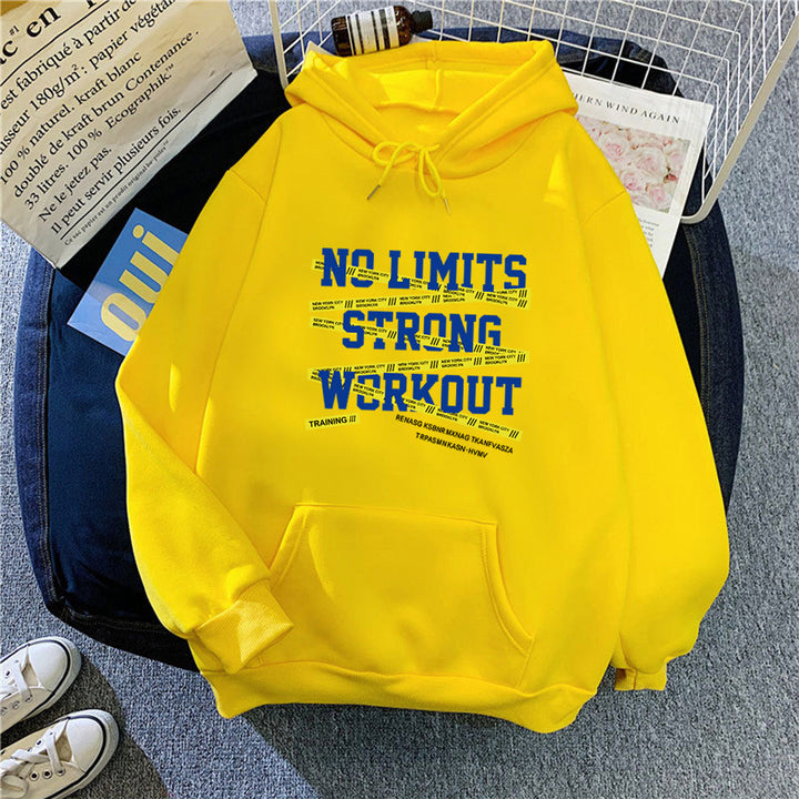 Kvinnors sportig hoodie med motiverande träningstryck Mirla-Eva Jonsson