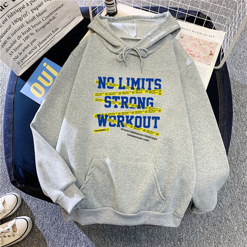 Kvinnors sportig hoodie med motiverande träningstryck Mirla-Eva Jonsson