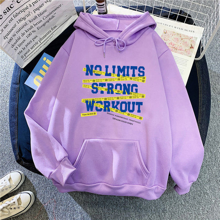 Kvinnors sportig hoodie med motiverande träningstryck Mirla-Eva Jonsson