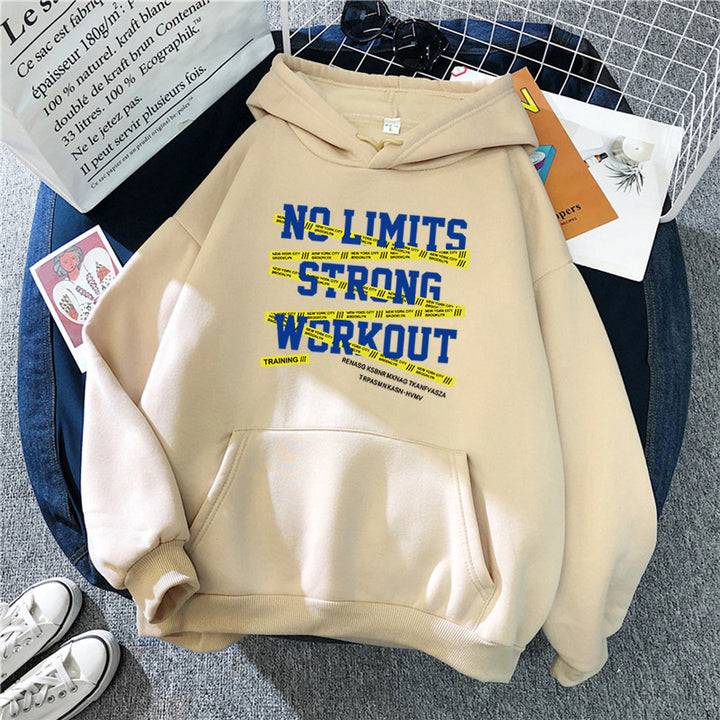 Kvinnors sportig hoodie med motiverande träningstryck Mirla-Eva Jonsson