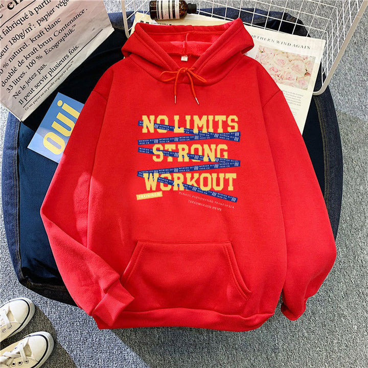 Kvinnors sportig hoodie med motiverande träningstryck Mirla-Eva Jonsson