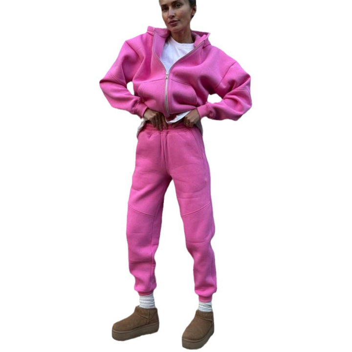 Kvinnors sportiga fleece jumpsuit med hög krage och praktiska fickor Mirla-Eva Jonsson