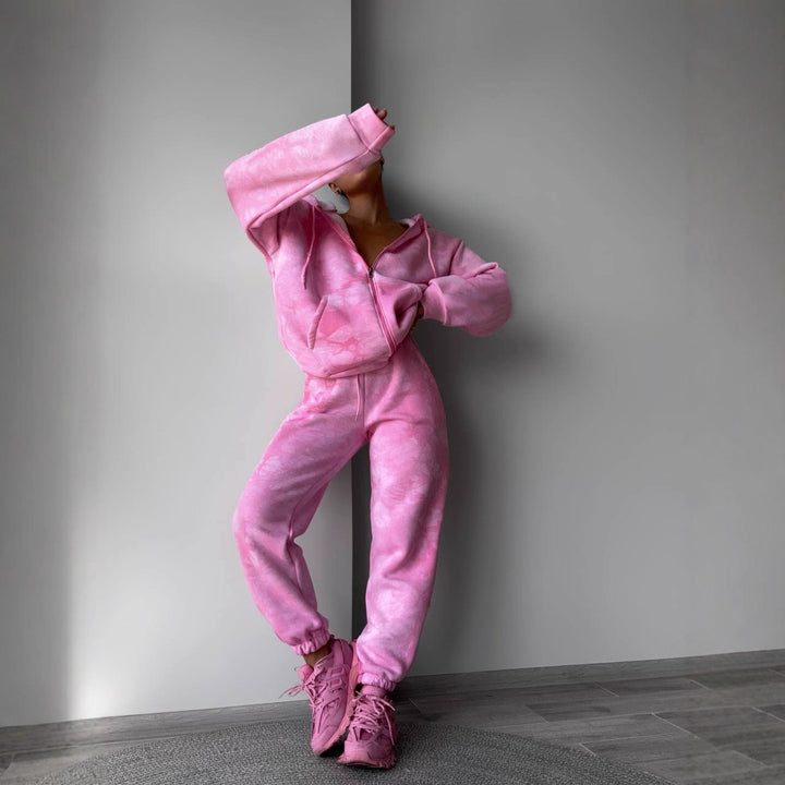 Kvinnors sportiga fleece träningsdräkt Mirla-Eva Jonsson