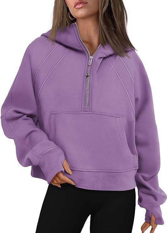 Kvinnors sportiga hoodie med halvstängd dragkedja Mirla-Eva Jonsson