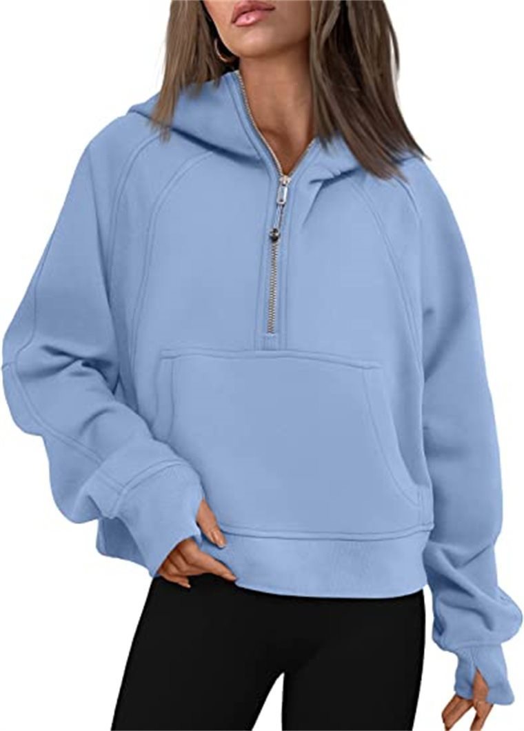 Kvinnors sportiga hoodie med halvstängd dragkedja Mirla-Eva Jonsson
