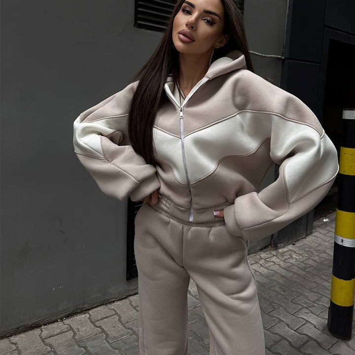 Kvinnors sportiga hoodie och bekväm joggerbyxor set Mirla-Eva Jonsson