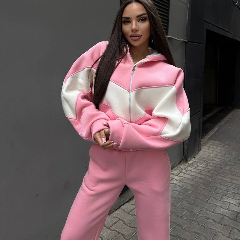 Kvinnors sportiga hoodie och bekväm joggerbyxor set Mirla-Eva Jonsson