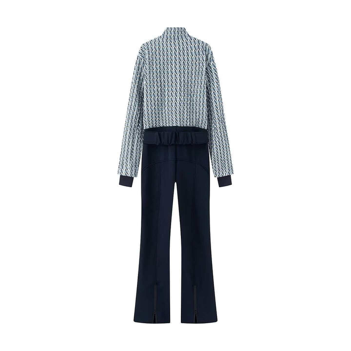 Kvinnors sportiga jumpsuit-set med trendig dragkedja och elastisk midja Mirla-Eva Jonsson